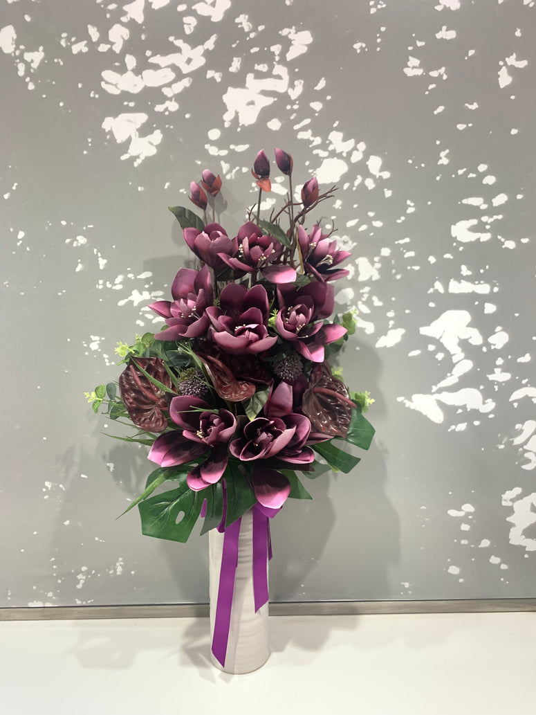 Purple Silk Vase