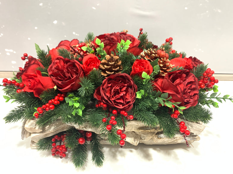 Red SILK Table Centrepiece