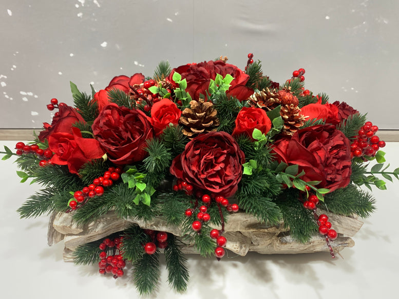 Red SILK Table Centrepiece