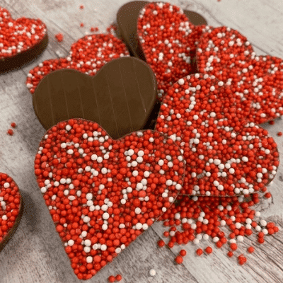 Single freckled heart - individually wrapped