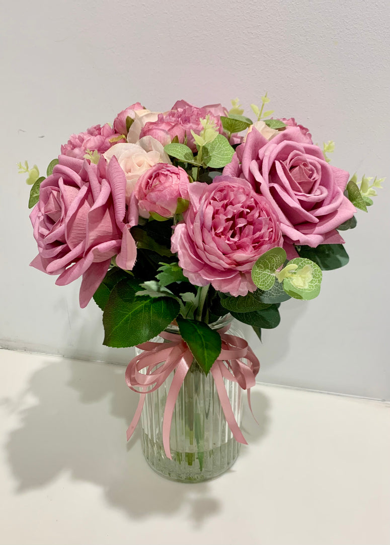 Silk Rose Vase