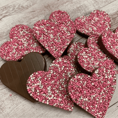 Single freckled heart - individually wrapped