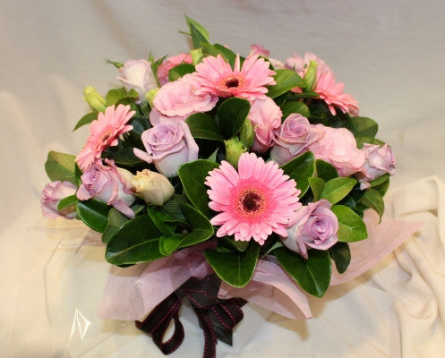 Box Arrangement of Pink Flowers